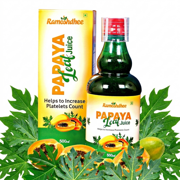 Ramoshdhee Organic Papaya Leaf Juice - Blood Platelets Count |Goodness of Vitamin C |500Ml (500 ml)