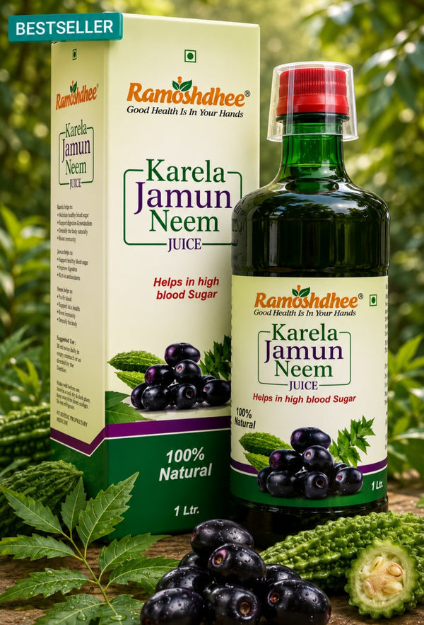 Ramoshdhee Karela Jamun Neem Juice|Promotes Healthy Glucose Levels |Good for Metabolic 1ltr (1 L)