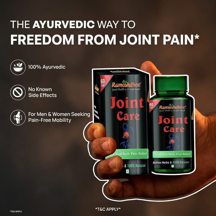 Ramoshdhee Joint Care Capsule | Supplement for Knee, Joint, Arthritis Pain & Flexibility (60 Capsules)