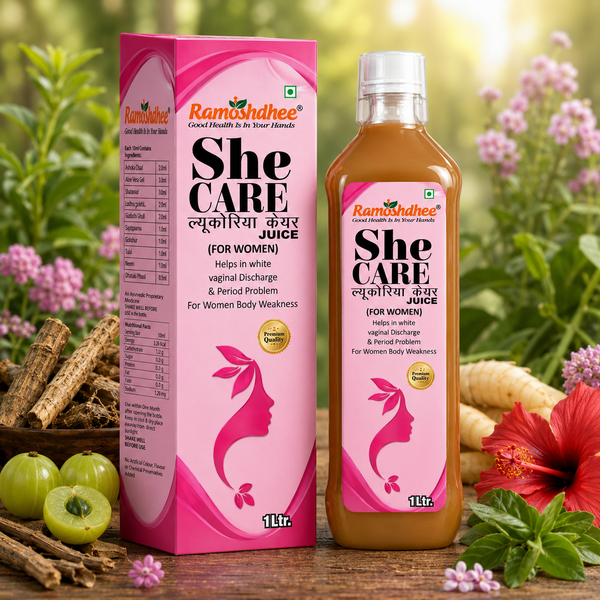 Ramoshdhee Leukorrhea Care Juice | Ayurvedic Hormonal Balance, Period Pain Relief Naturally (1 L)
