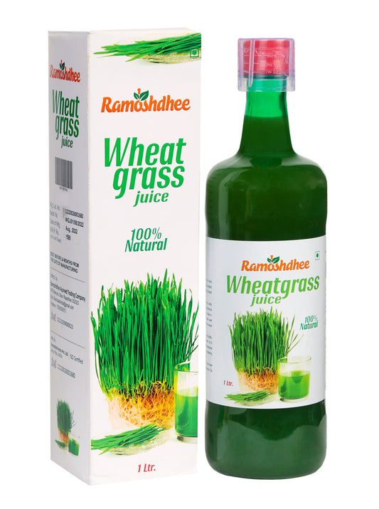 Ramoshdhee Wheatgrass Juice | Detoxifier for Healthy Liver | Cleanse the Digestive System, and Purify Blood, 1Ltr