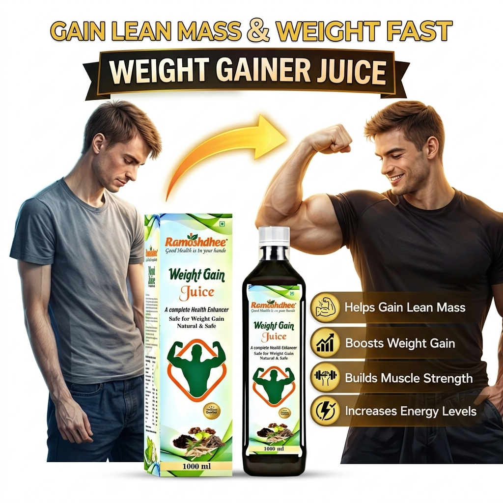 Ramoshdhee Weight Gain Juice | Fast Weight Gain Juice 1Ltr (1000 ml)