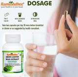 Ramoshdhee Green Coffee Bean Extract with Piperine Cap Fat Burner 800MG - 60 Capsule