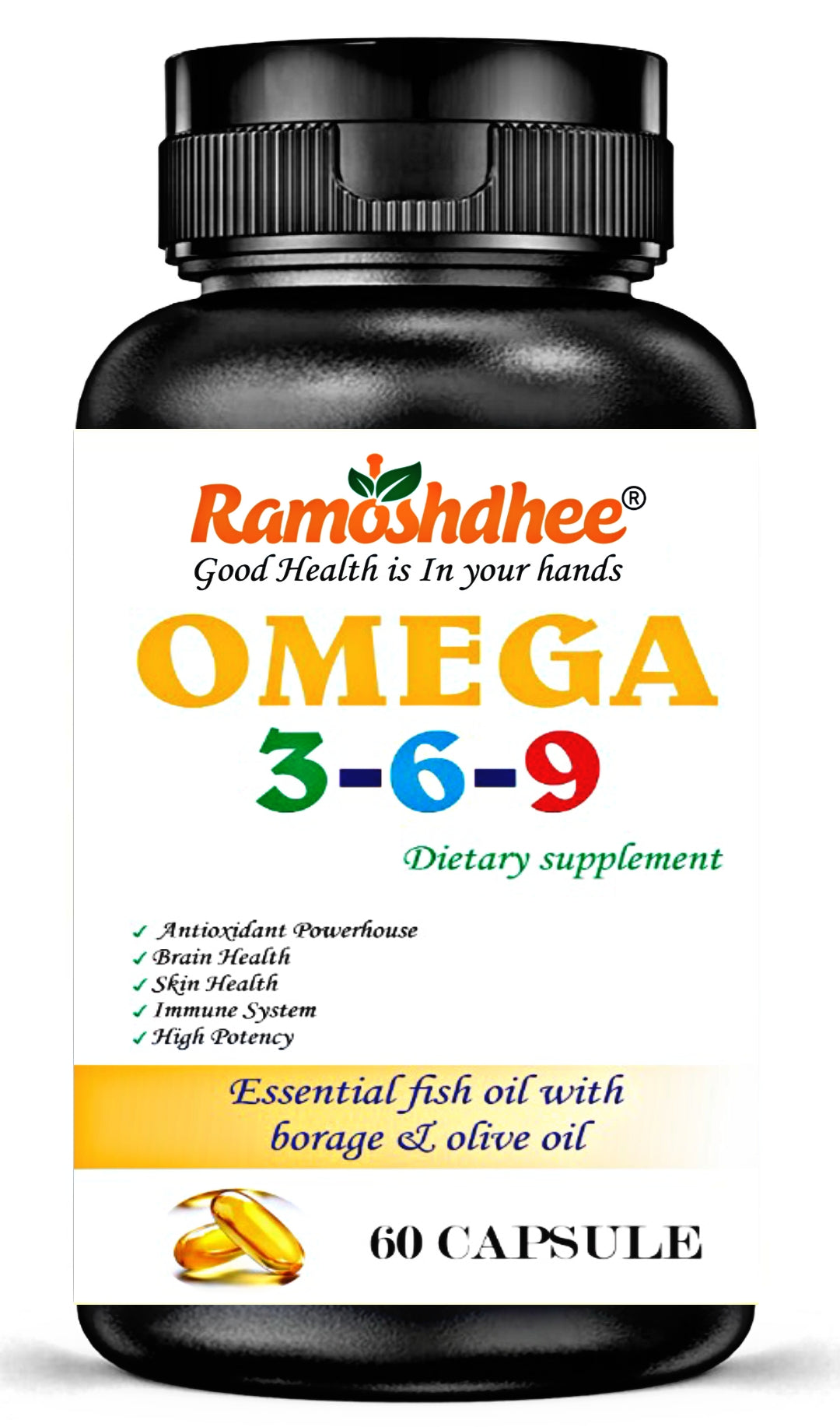 Ramoshdhee Omega 3-6-9 Dietary Supplement  (60 Capsules)