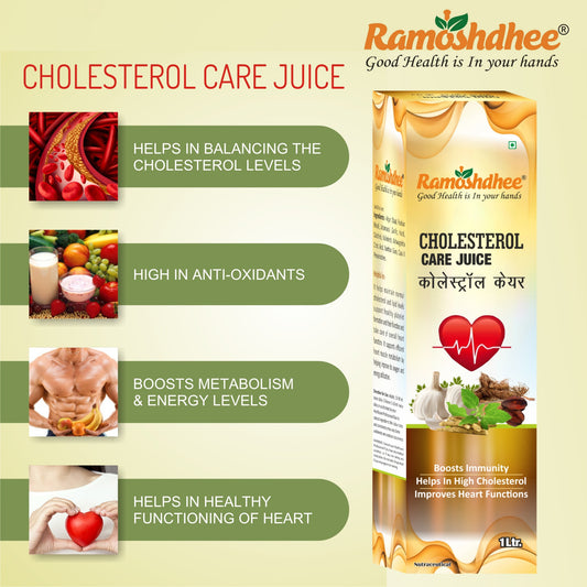 Ramoshdhee Cholesterol Care Juice | Helps Controlling Cholesterol | Boosts Metabolism | Improves Heart Functions