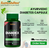 Ramoshdhee Herbal Diabdex Diabetes Care Capsule | Control Blood Sugar In 4 Week | 100% Ayurvedic
