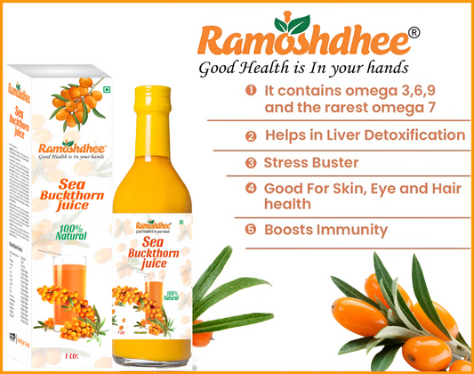 Ramoshdhee Sea Buckthorn Juice(Rich source of Omega 3, 6, 9 and 7 and Super Anti-oxidant)