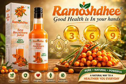 Ramoshdhee Sea Buckthorn Juice | Healthy Heart,Skin Immunity Booster | Multivitamin Rare Omega 3,6,9,7 |Rich Vitamin C Rich
