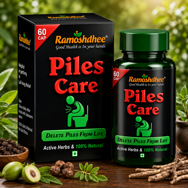 Ramoshdhee Piles Care Fast Relief Bavasir Hemorrhoid Support Piles | 60 Capsules (60 Capsules)