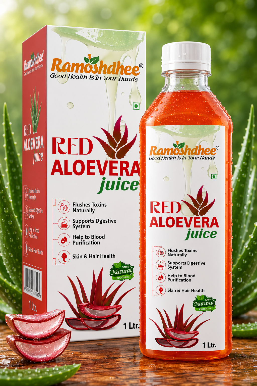 Red Aloe Juice | Immunity Booster Skin Care Body Detox Healthy Juice