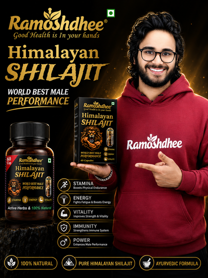 Ramoshdhee Shilajit Gold 60 Capsule | Boosts Stamina In 2 Weeks| (60 Capsules)