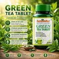 Ramoshdhee Green Tea Tablet for Energy & Focus | High in ANTIOXIDANTS for Skin, Dark Circle (60 Tablets)