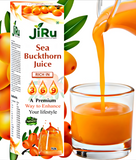 JiRu Sea Buckthorn Pulp Juice | Immunity Booster | Natural Source of Vitamin A, B, C, E, K, Omega 3, 6, 7, 9 and Antioxidant | Skin Care & Body Detox,Premium Lifestyle Drink
