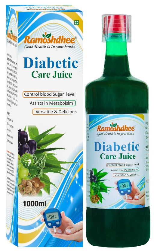 Ramoshdhee Diabetic Care Juice | Blend of 16 herbs to manage sugar levels | Clinically Proven Diabetes Care | Support Blood Sugar Level and Lower Bad Cholesterol |1Ltr
