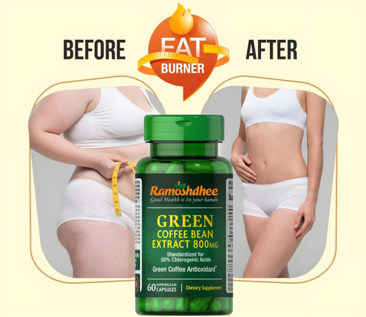Green Coffee Bean 60 Capsules|Weight Loss In 4 week|Enhance Strength & Immunity