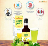Ramoshdhee Organic Amla Juice - Rich Source of Vitamin C and Natural Immunity Booster | 1Ltr