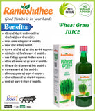 Ramoshdhee Wheatgrass Juice | Detoxifier for Healthy Liver | Cleanse the Digestive System, and Purify Blood, 1Ltr