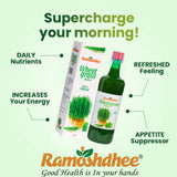 Ramoshdhee Wheatgrass Juice | Detoxifier for Healthy Liver | Cleanse the Digestive System, and Purify Blood, 1Ltr