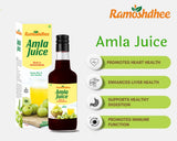 Ramoshdhee Organic Amla Juice - Rich Source of Vitamin C and Natural Immunity Booster | 1Ltr