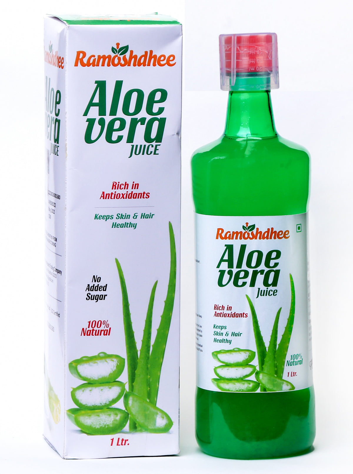 Ramoshdhee Aloe Vera juice with Pulp, Better digestion and Glowing Skin | 1Ltr