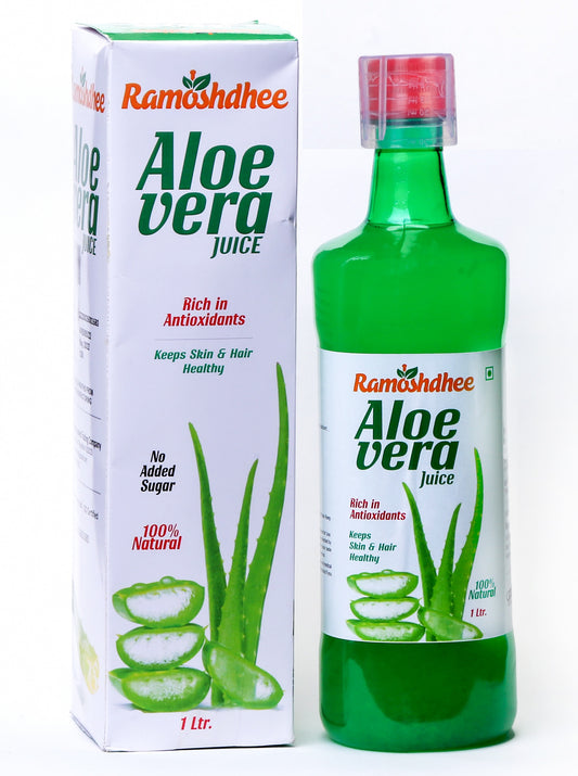 Ramoshdhee Aloe Vera juice with Pulp, Better digestion and Glowing Skin | 1Ltr