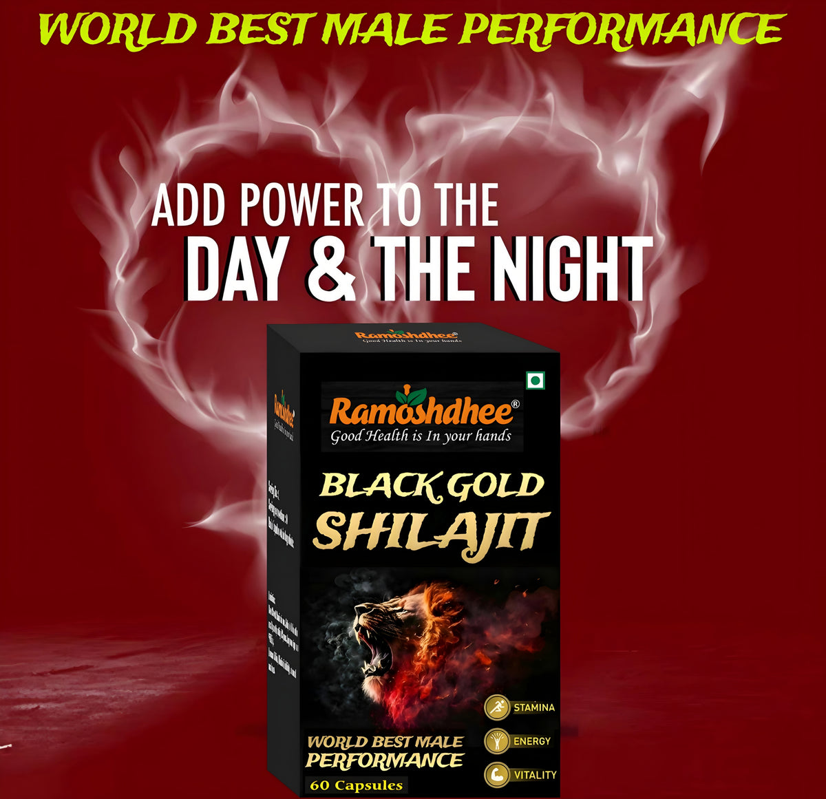 Black Gold Shilajit 60 Capsules|Bost Stemina In 2 Days|Enhance Strength & Immunity